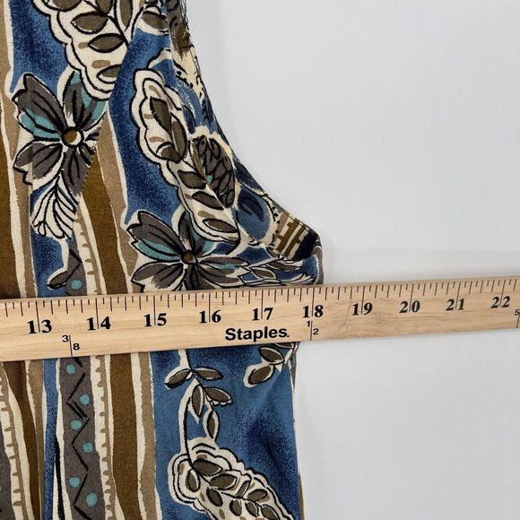 Vtg Just Choon Floral Midi Dress Sz M Prairie Tie Back Cottagecore Fairy Boho - Picture 7 of 9